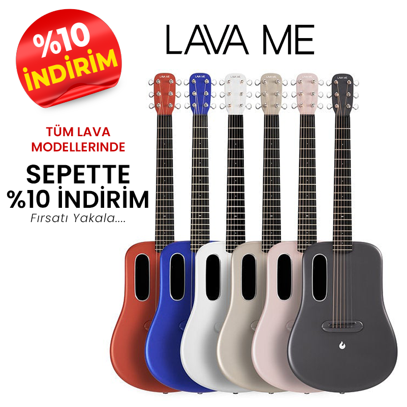 Lava Gitarlarda Sepette %10 İndirim Türkiye Distribütörü senkop.com.tr sitesinde 